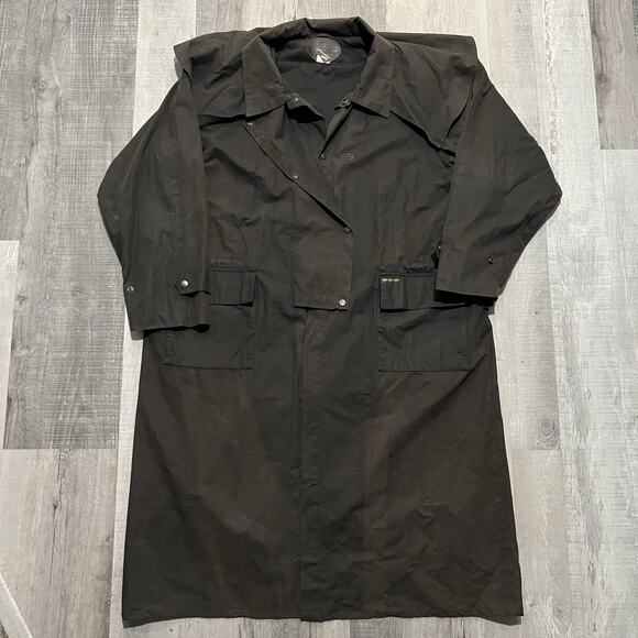 Vintage Bushtrader Waxed Canvas Cotton Duster Riding Men's Outdoor Jacket 3XL - Picture 1 of 6